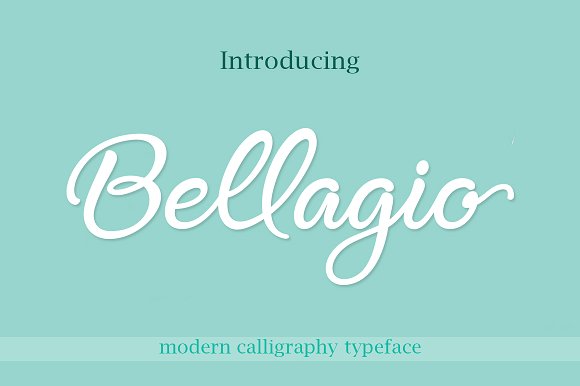 Bellagio: A Modern Script Font for Editorial Design