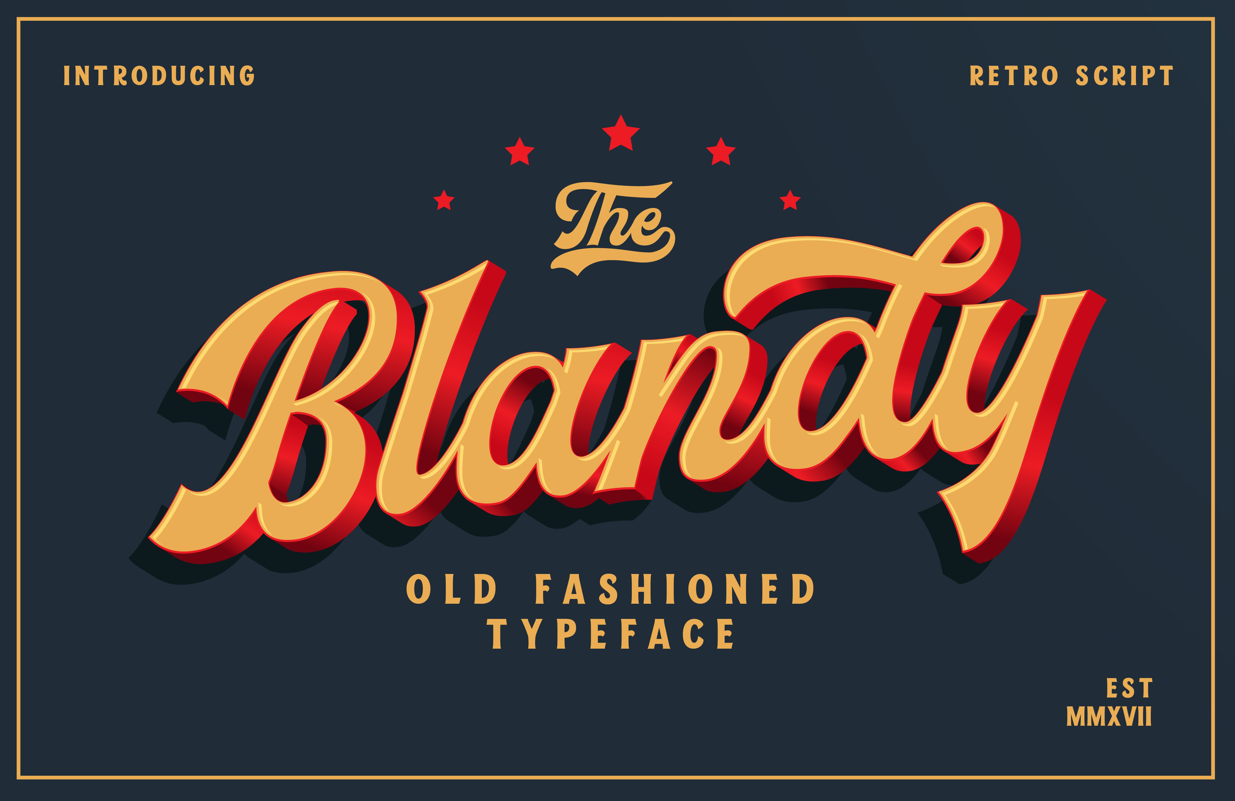 Blandy Font: Bold Vintage Style for Campaigns