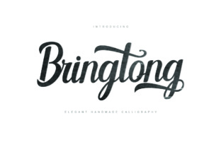 Bringtong: A Modern Script Typeface for Editorial Design