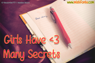 Girls Have Many Secrets: A Typeface for Editorial Mood